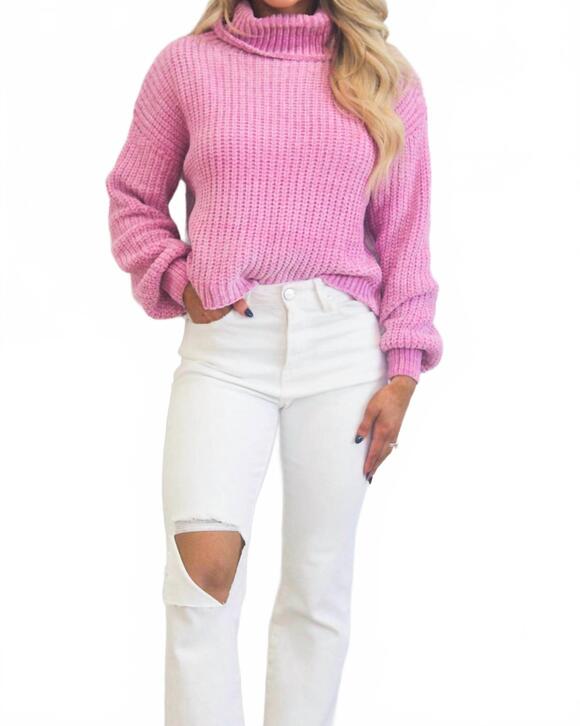 ZENANA Sweaters - NEW ZENANA winter wishes chenille turtleneck sweater in mauve pink